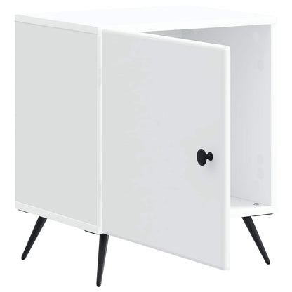 Bedside Cabinet White 43 x 34.5 x 50 cm Engineered Wood