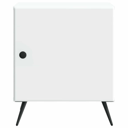 Bedside Cabinet White 43 x 34.5 x 50 cm Engineered Wood