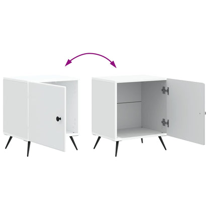 Bedside Cabinet 2 pcs White 43 x 34.5 x 50 cm Engineered Wood