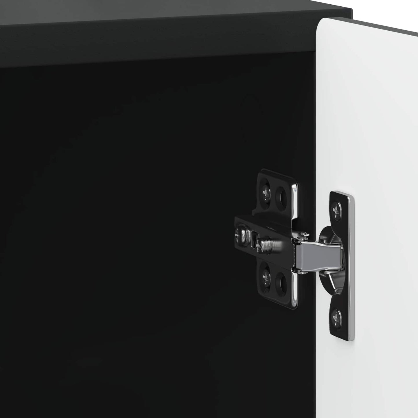 Bedside Cabinet Black 43 x 34.5 x 50 cm Engineered Wood