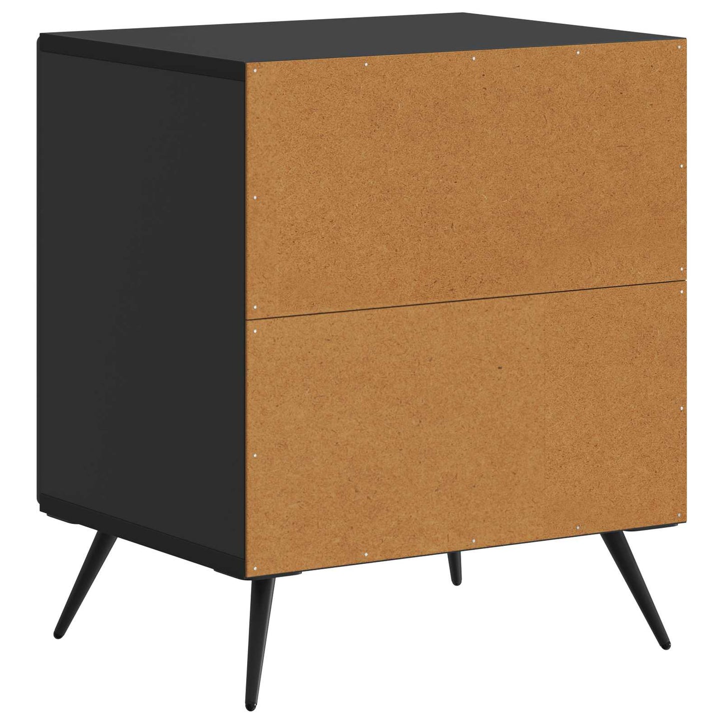 Bedside Cabinet Black 43 x 34.5 x 50 cm Engineered Wood
