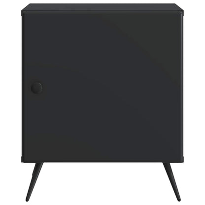 Bedside Cabinet Black 43 x 34.5 x 50 cm Engineered Wood