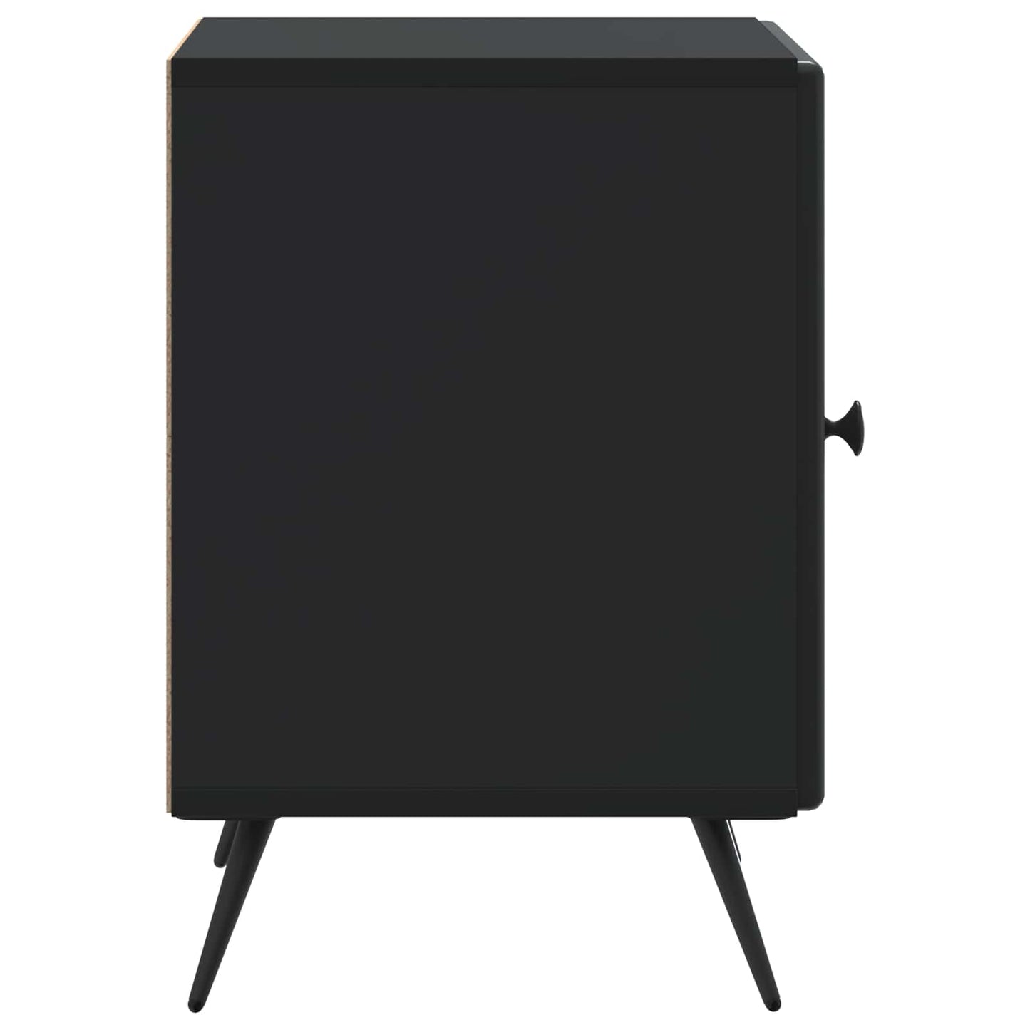 Bedside Cabinet Black 43 x 34.5 x 50 cm Engineered Wood