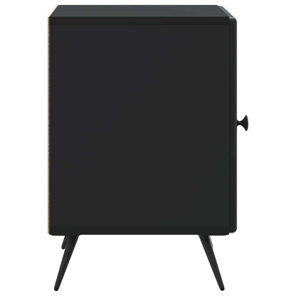Bedside Cabinet Black 43 x 34.5 x 50 cm Engineered Wood