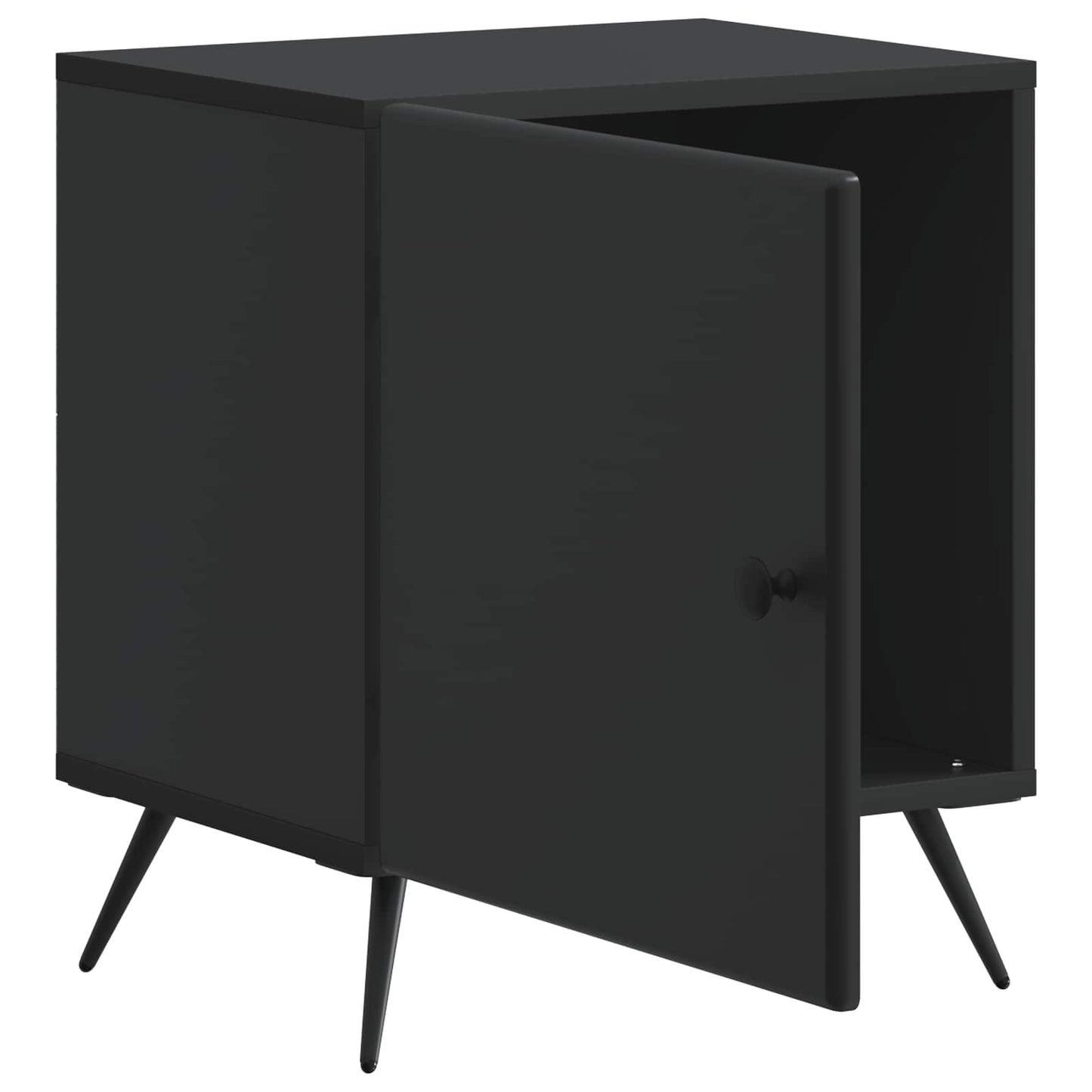 Bedside Cabinet 2 pcs Black 43 x 34.5 x 50 cm Engineered Wood