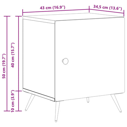 Bedside Cabinet 2 pcs Sonoma Oak 43 x 34.5 x 50 cm