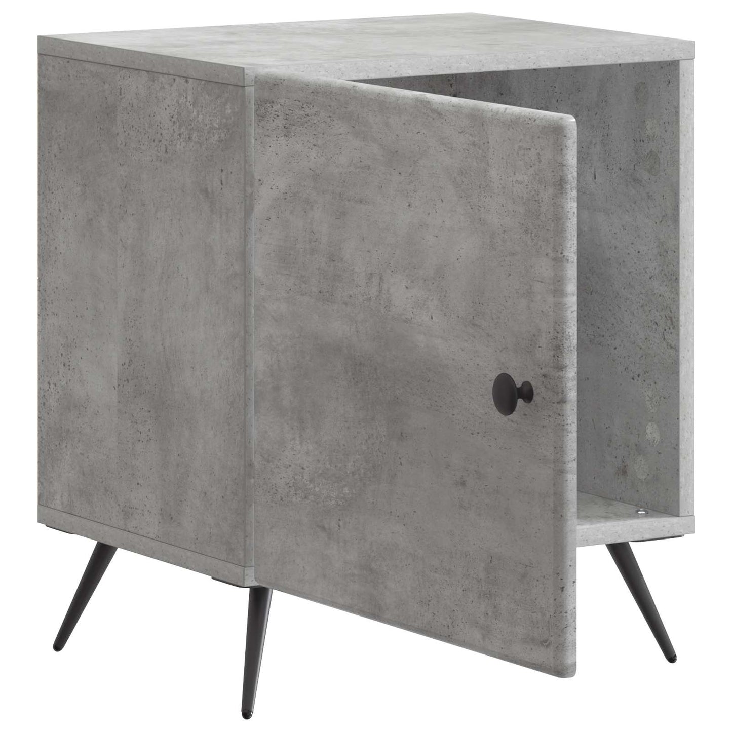 Bedside Cabinet Concrete Grey 43 x 34.5 x 50 cm Engineered Wood