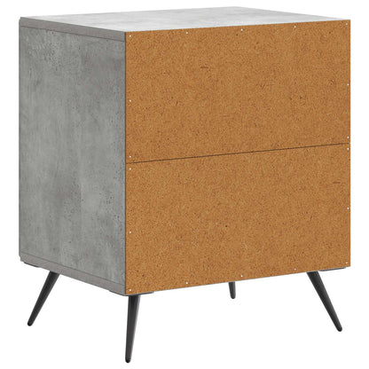 Bedside Cabinet Concrete Grey 43 x 34.5 x 50 cm Engineered Wood