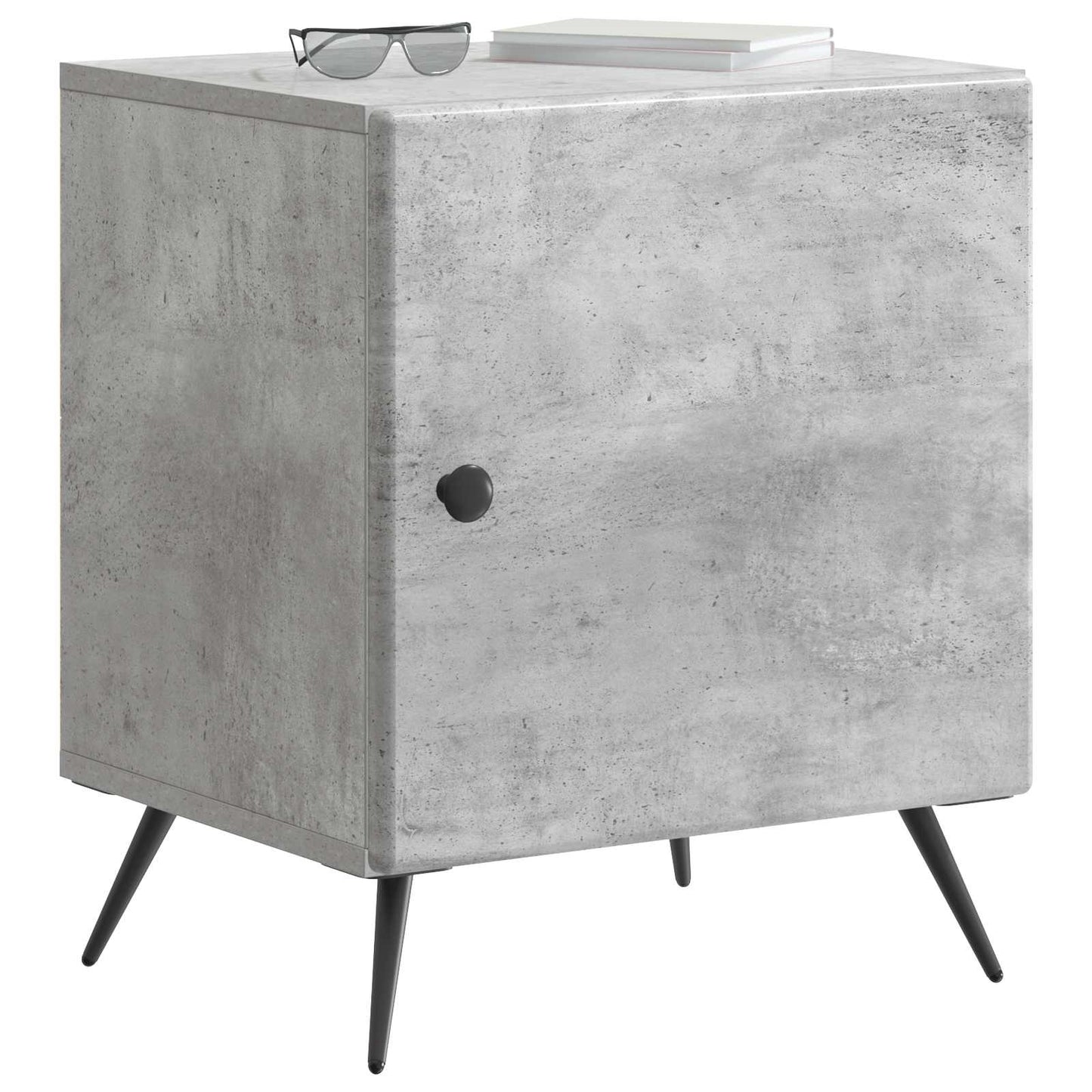 Bedside Cabinet Concrete Grey 43 x 34.5 x 50 cm Engineered Wood