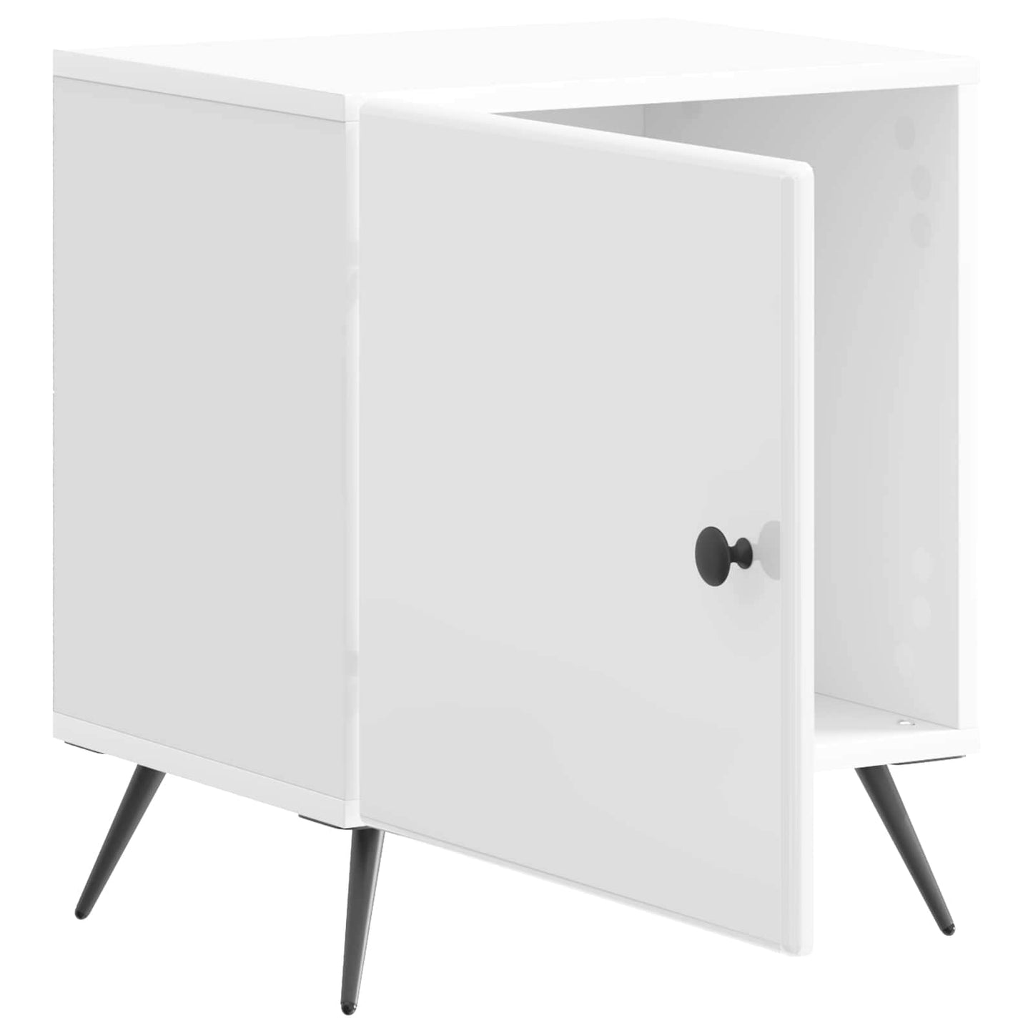 Bedside Cabinet 2 pcs High Gloss White 43 x 34.5 x 50 cm