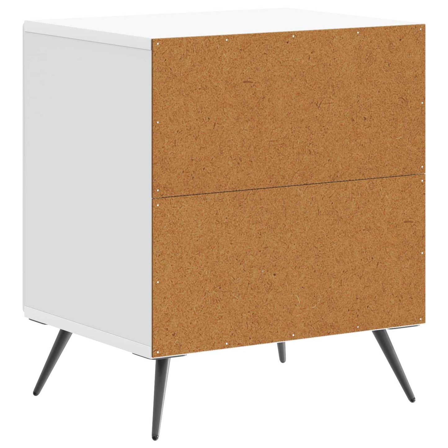 Bedside Cabinet 2 pcs High Gloss White 43 x 34.5 x 50 cm