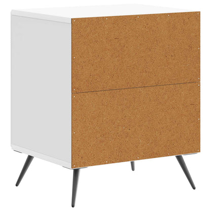 Bedside Cabinet 2 pcs High Gloss White 43 x 34.5 x 50 cm