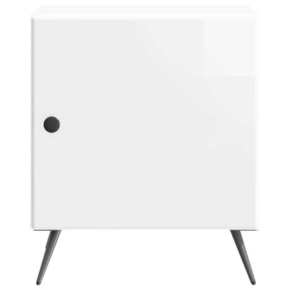Bedside Cabinet 2 pcs High Gloss White 43 x 34.5 x 50 cm