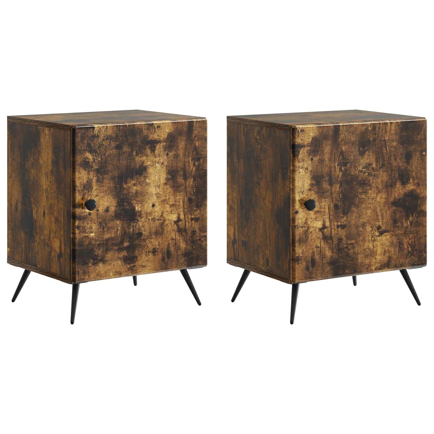 Bedside Cabinet 2 pcs Smoked Oak 43 x 34.5 x 50 cm