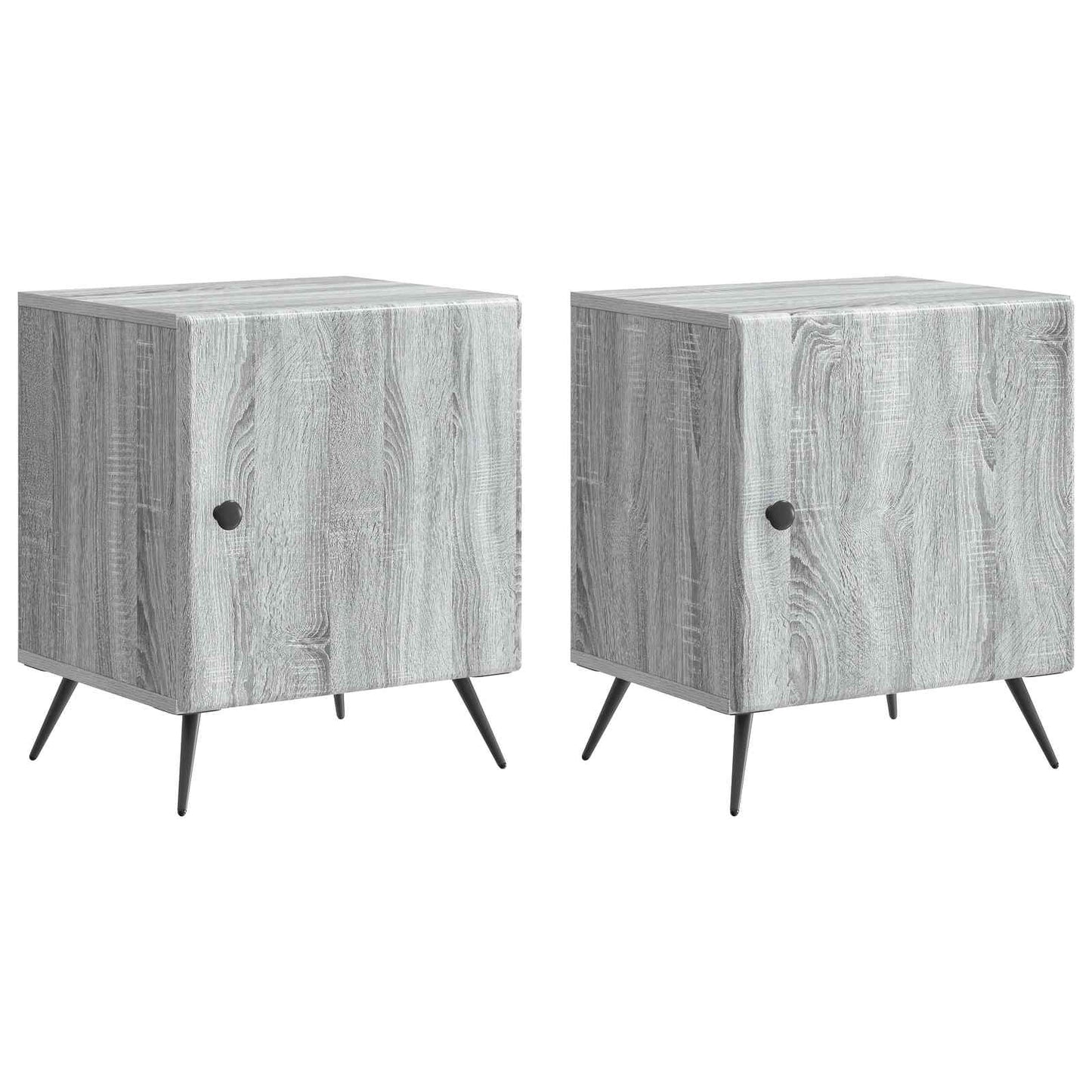 Bedside Cabinet 2 pcs Grey Sonoma 43 x 34.5 x 50 cm