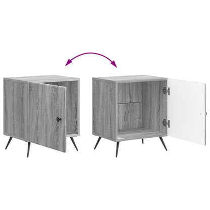 Bedside Cabinet 2 pcs Grey Sonoma 43 x 34.5 x 50 cm