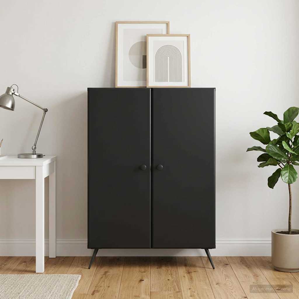 Sideboard Black 66 x 34.5 x 90 cm Engineered Wood