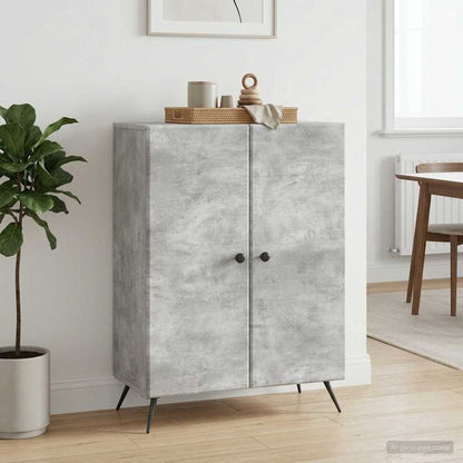 Sideboard Concrete Grey 66 x 34.5 x 90 cm Engineered Wood