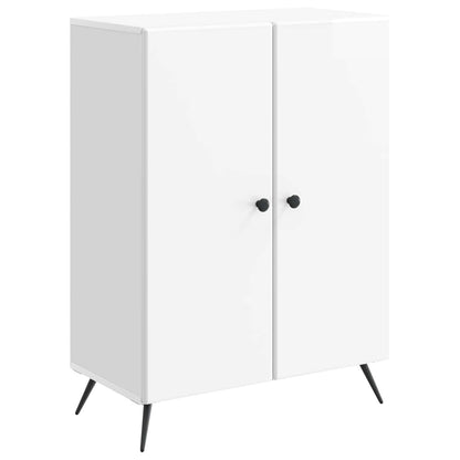 Sideboard High Gloss White 66 x 34.5 x 90 cm Engineered Wood