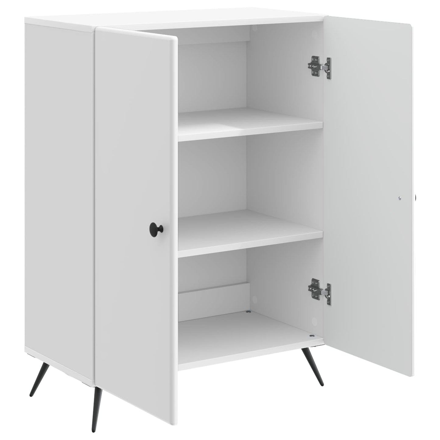 Sideboard High Gloss White 66 x 34.5 x 90 cm Engineered Wood