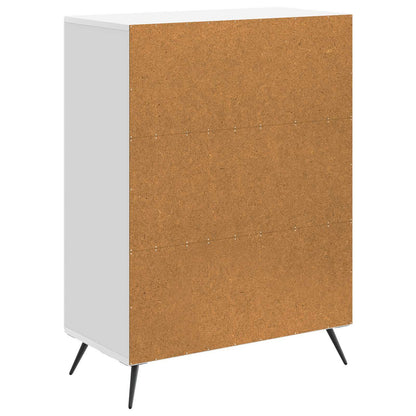 Sideboard High Gloss White 66 x 34.5 x 90 cm Engineered Wood