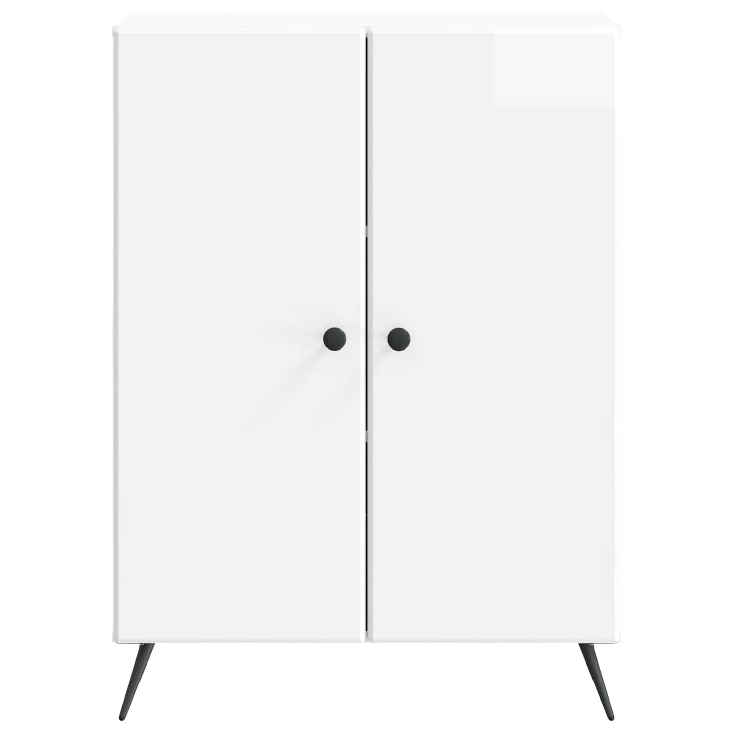 Sideboard High Gloss White 66 x 34.5 x 90 cm Engineered Wood