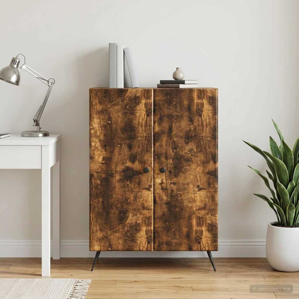 Sideboard Smoked Oak 66 x 34.5 x 90 cm Engineered Wood