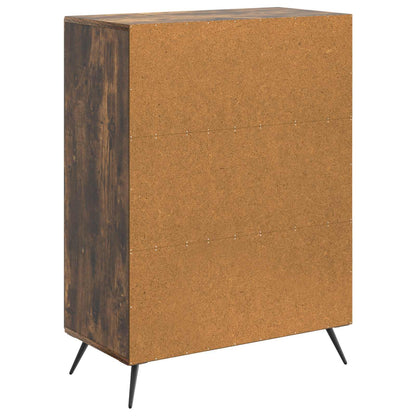 Sideboard Smoked Oak 66 x 34.5 x 90 cm Engineered Wood
