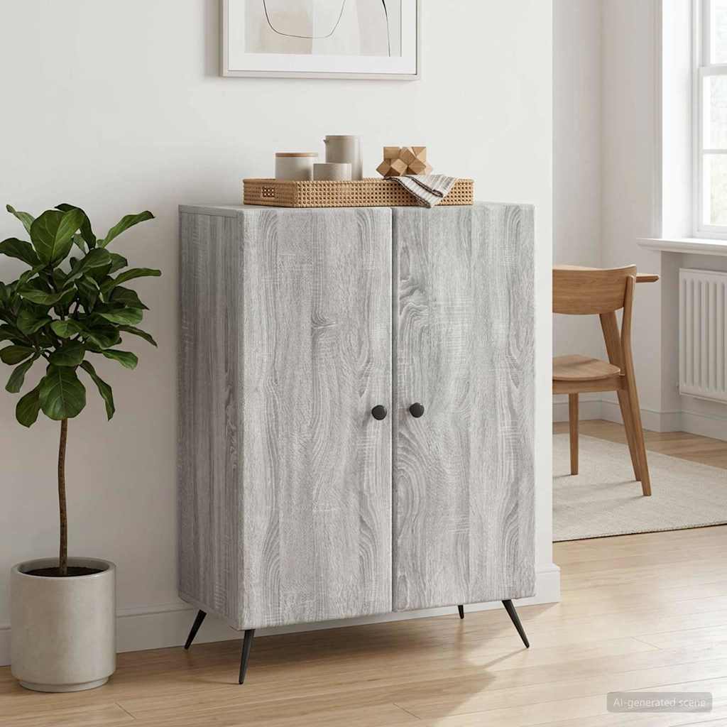 Sideboard Grey Sonoma 66 x 34.5 x 90 cm Engineered Wood