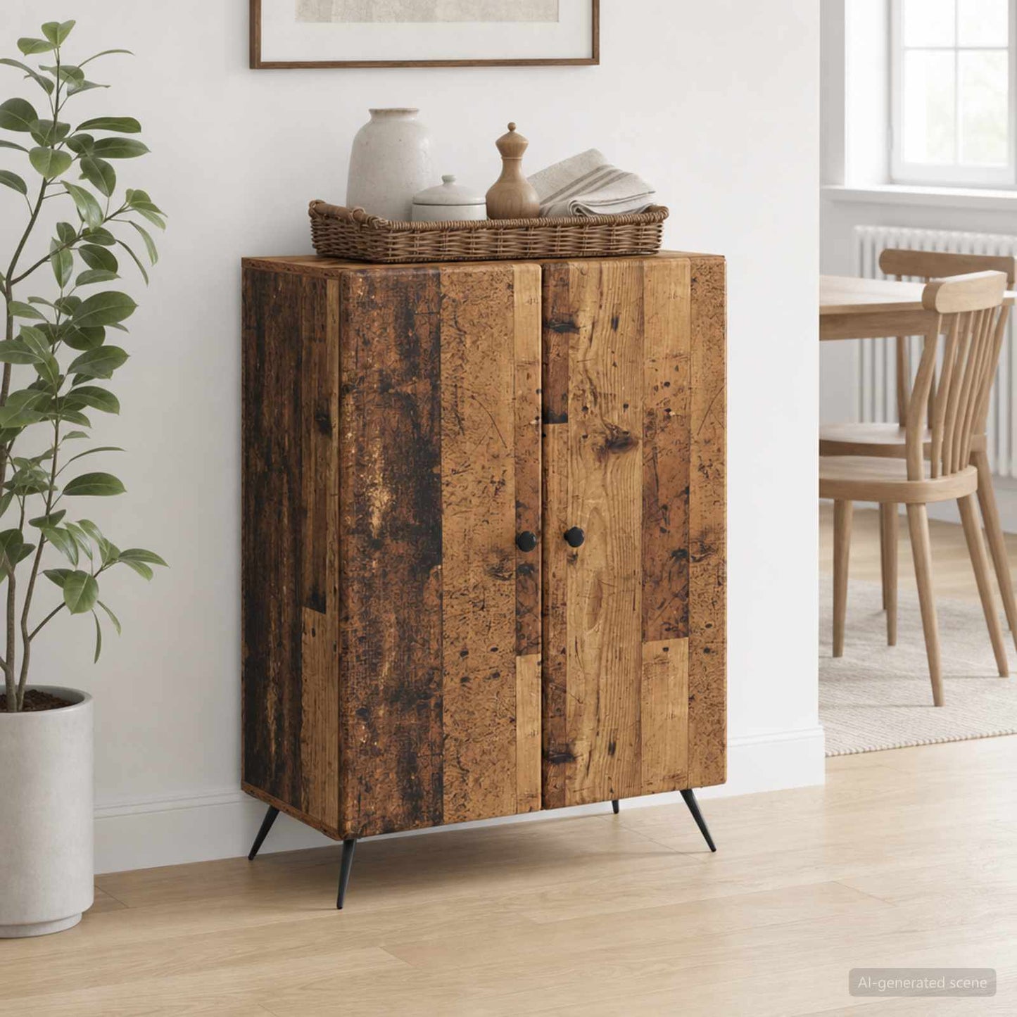 Sideboard Old Wood 66 x 34.5 x 90 cm Engineered Wood