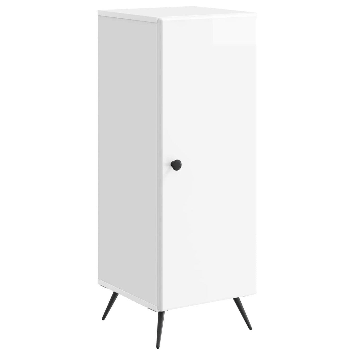 Sideboard High Gloss White 33 x 34.5 x 90 cm Engineered Wood