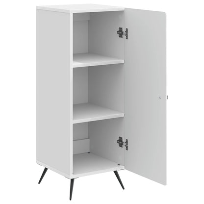 Sideboard High Gloss White 33 x 34.5 x 90 cm Engineered Wood