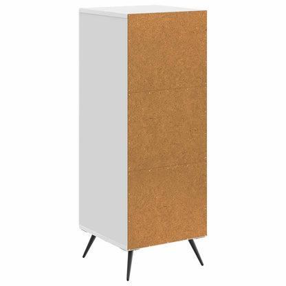 Sideboard High Gloss White 33 x 34.5 x 90 cm Engineered Wood