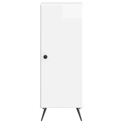 Sideboard High Gloss White 33 x 34.5 x 90 cm Engineered Wood