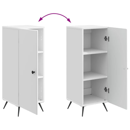 Sideboard High Gloss White 33 x 34.5 x 90 cm Engineered Wood