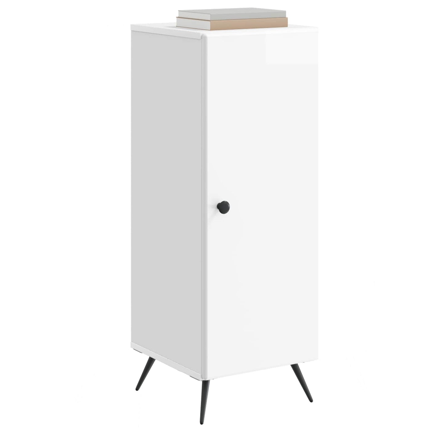 Sideboard High Gloss White 33 x 34.5 x 90 cm Engineered Wood