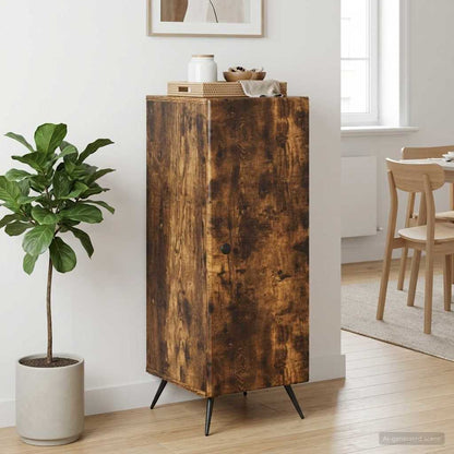 Sideboard Smoked Oak 33 x 34.5 x 90 cm Engineered Wood