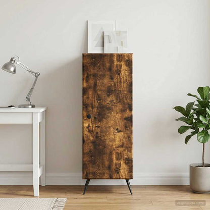 Sideboard Smoked Oak 33 x 34.5 x 90 cm Engineered Wood