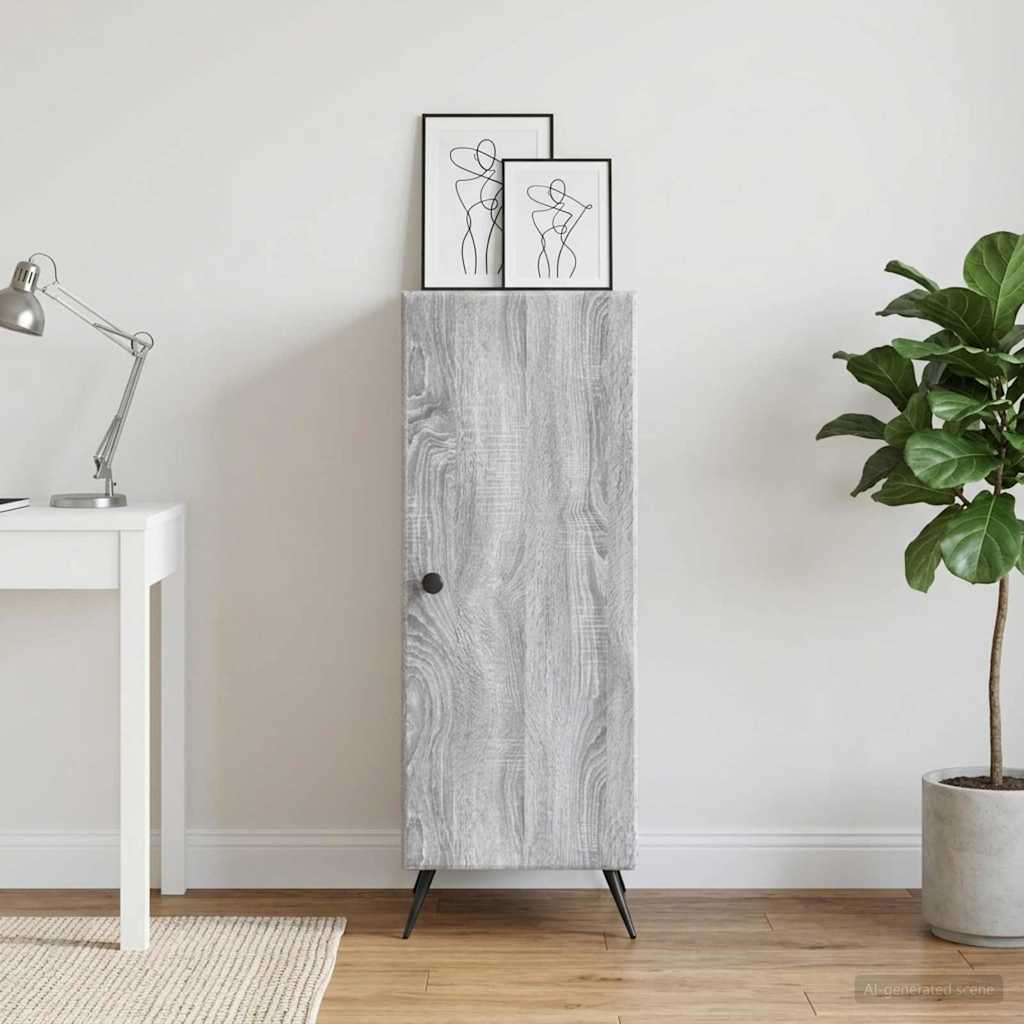 Sideboard Grey Sonoma 33 x 34.5 x 90 cm Engineered Wood