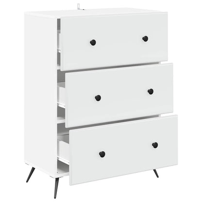 Drawer Cabinet White 66 x 34.5 x 90 cm Engineered Wood