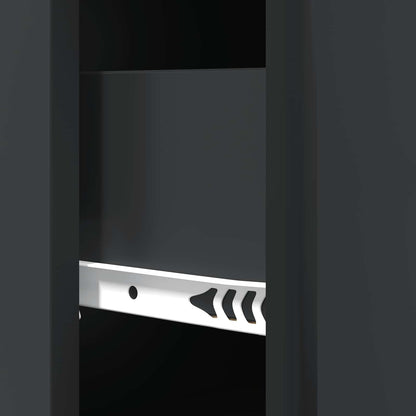 Drawer Cabinet Black 66 x 34.5 x 90 cm Engineered Wood