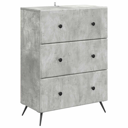 Drawer Cabinet Concrete Grey 66 x 34.5 x 90 cm Engineered Wood