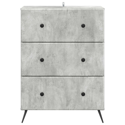 Drawer Cabinet Concrete Grey 66 x 34.5 x 90 cm Engineered Wood