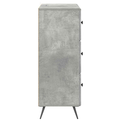Drawer Cabinet Concrete Grey 66 x 34.5 x 90 cm Engineered Wood