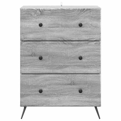 Drawer Cabinet Grey Sonoma 66 x 34.5 x 90 cm Engineered Wood