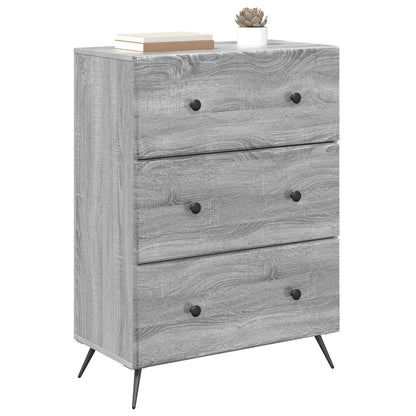 Drawer Cabinet Grey Sonoma 66 x 34.5 x 90 cm Engineered Wood