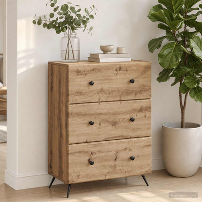 Drawer Cabinet Artisan Oak 66 x 34.5 x 90 cm Engineered Wood