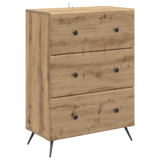Drawer Cabinet Artisan Oak 66 x 34.5 x 90 cm Engineered Wood