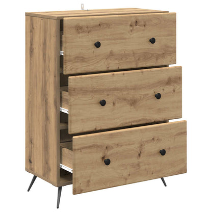 Drawer Cabinet 66 x 34.5 x 90 cm Engineered Wood Artisan Oak