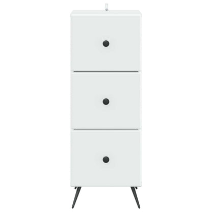 Drawer Cabinet White 33 x 34.5 x 90 cm Engineered Wood